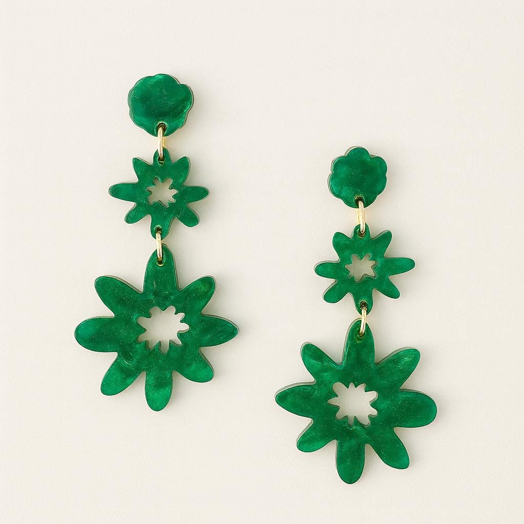 Flower Earrings Daisy Trio