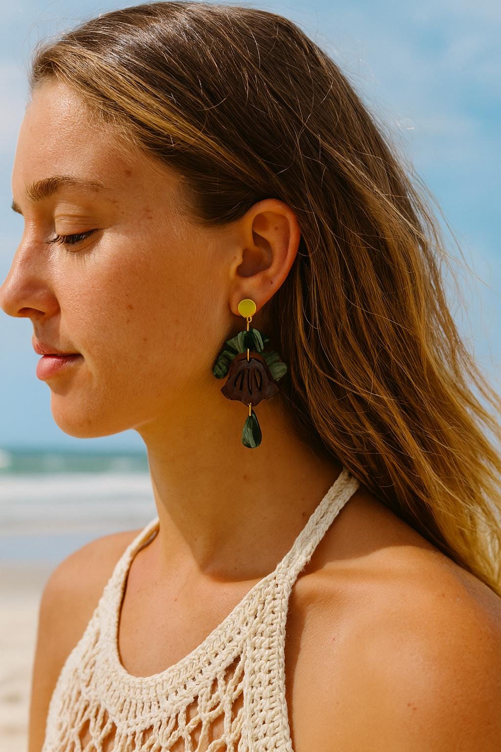 Bell Flower Earrings laser cut acrylic