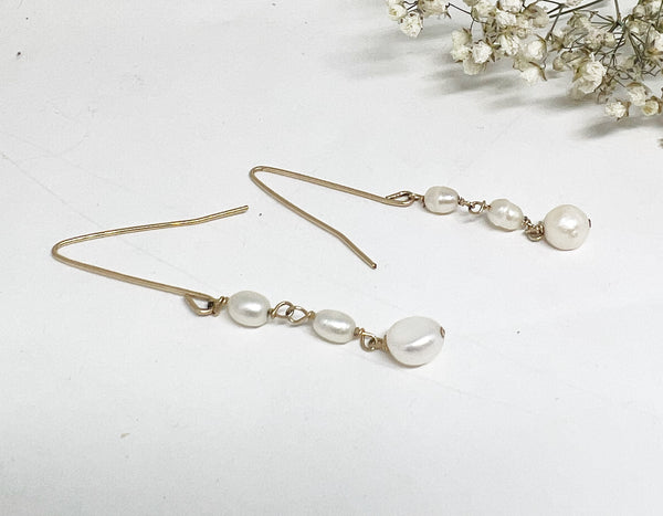 Trio of Pearls Earrings