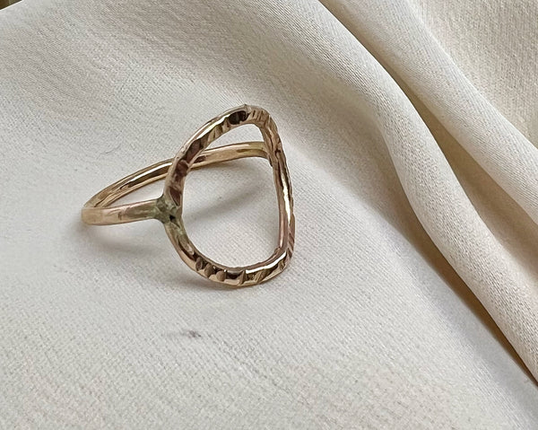 Gold Filled Circle Ring Minimal Jewelry Handmade