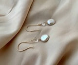 Pearl & Herkimer Earrings Handcrafted