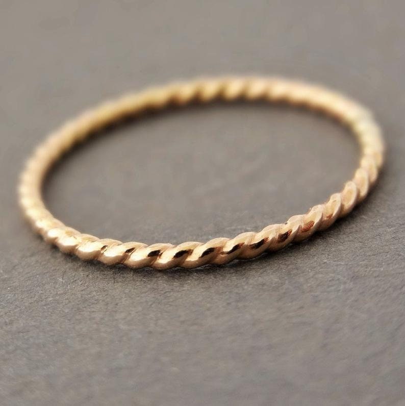 Gold Filled Ring minimal jewelry dainty stacking handmade