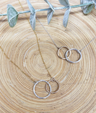 Circle Necklace Gold and Silver