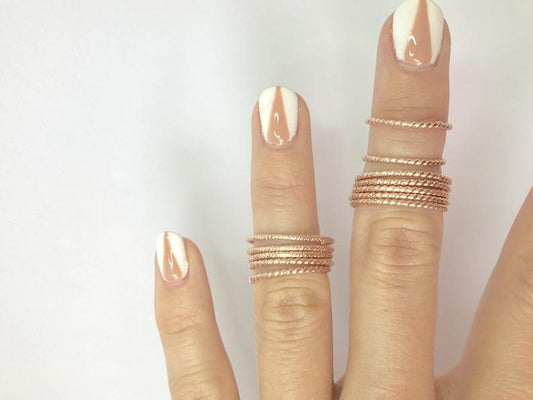 Gold Filled Ring minimal jewelry dainty stacking handmade