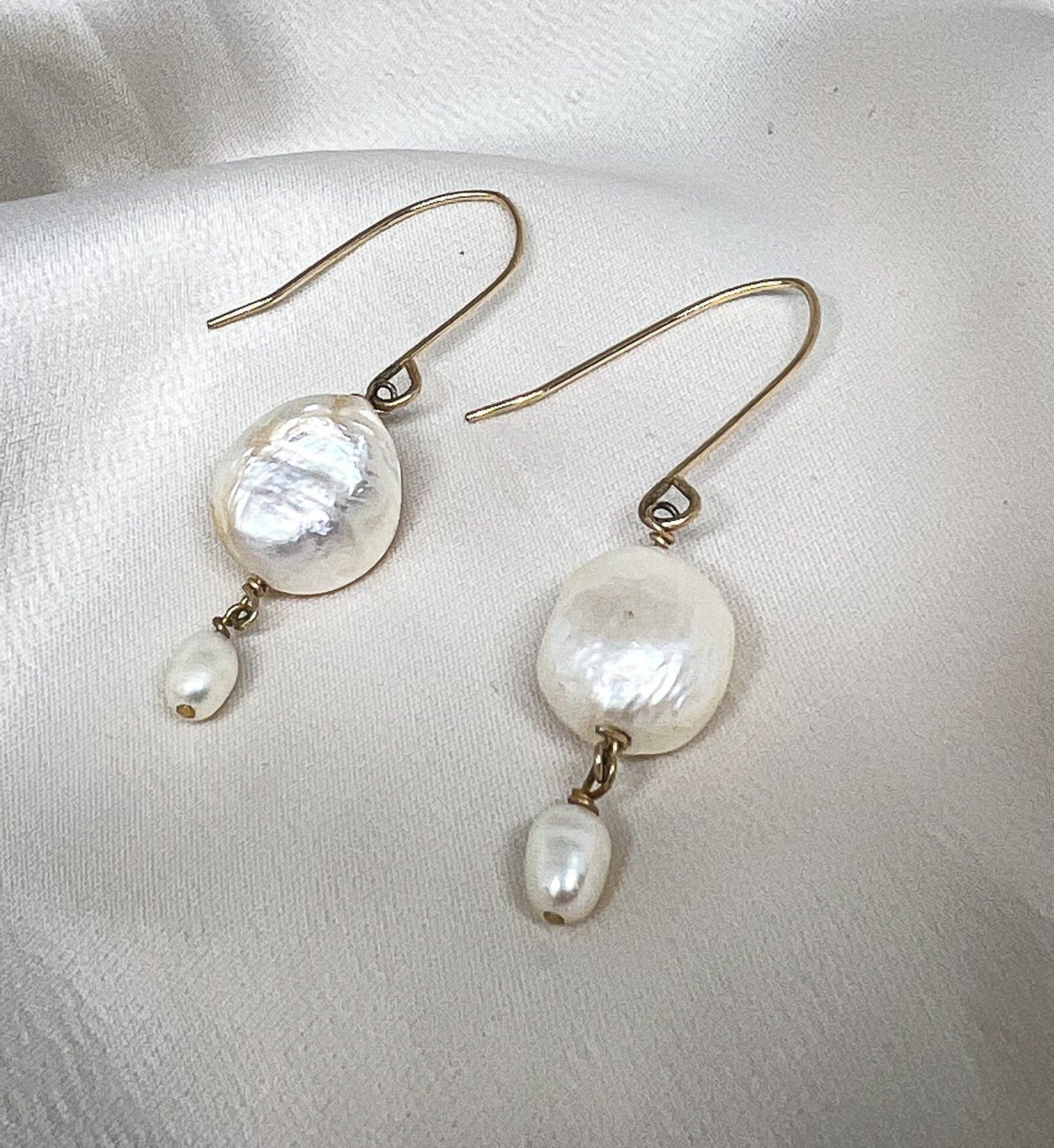 Pearl Drop Earrings bridal jewelry minimal gift for her