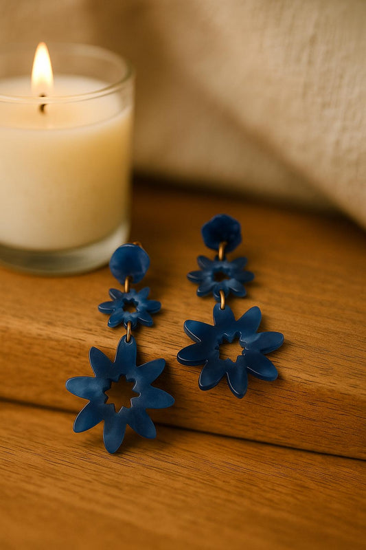 Flower Earrings Daisy Trio