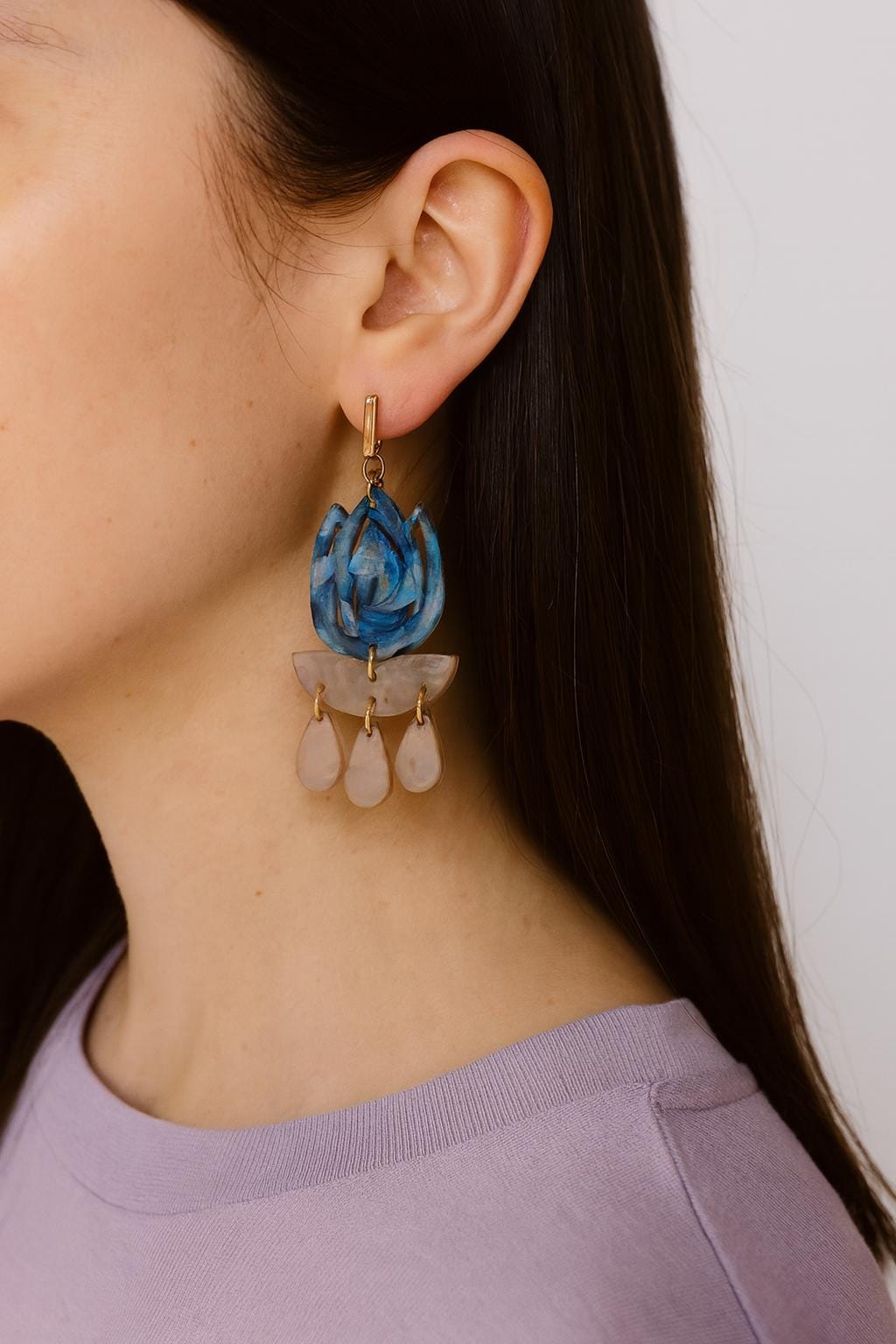Tulip acrylic earrings