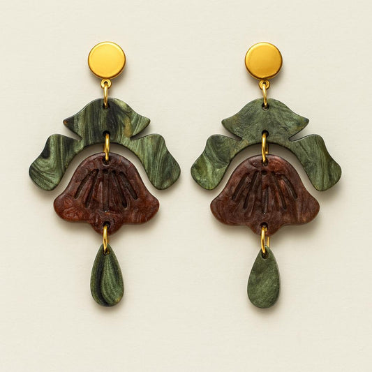 Bell Flower Earrings laser cut acrylic