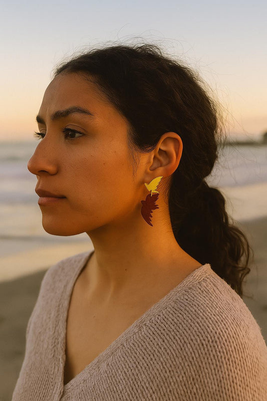 Bird Earrings laser cut acrylic