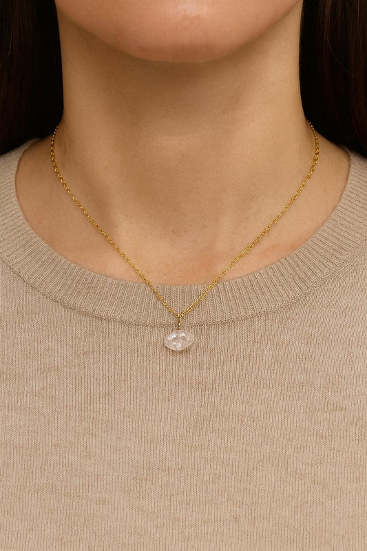 14k Gold Filled Herkimer Quartz Necklace - Handcrafted Crystal Jewelry