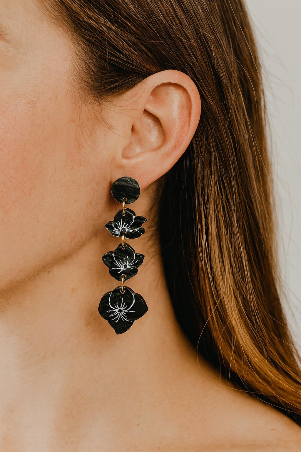 Hydrangea Flower Earrings