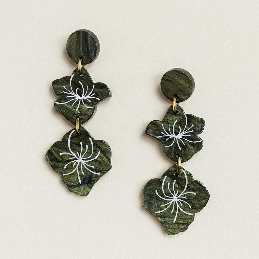 Hydrangea Flower Earrings trio