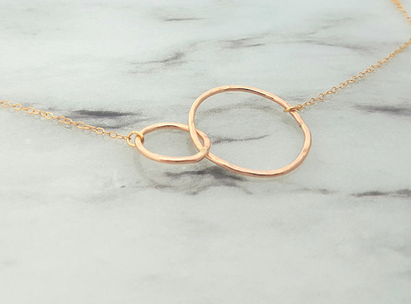 Double circle necklace (gold)
