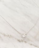Herkimer on silver necklace
